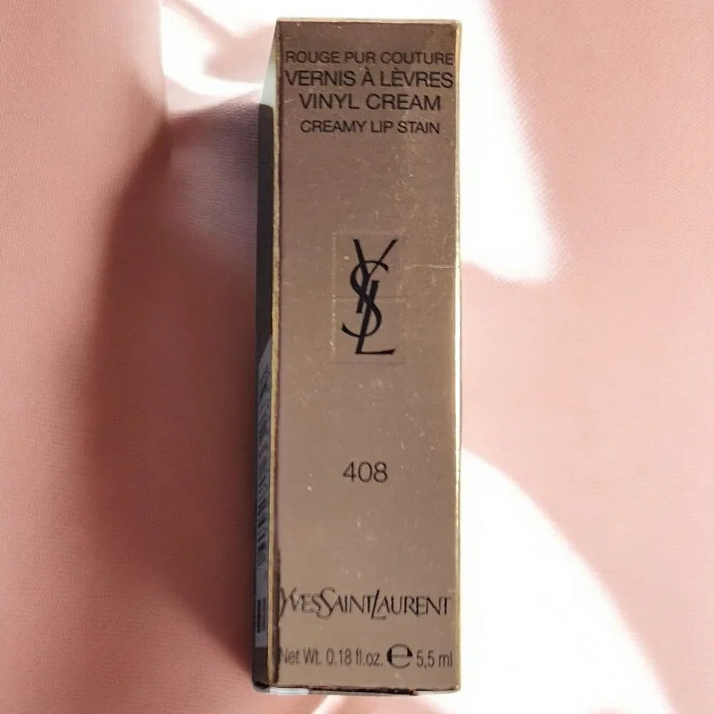 Yves Saint Laurent Vinyl Cream Lip Stain in 408 Corail Neo-Pop NIB